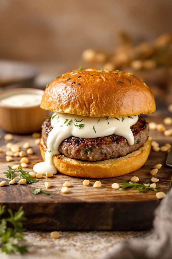 aromatic middle eastern lamb burgers