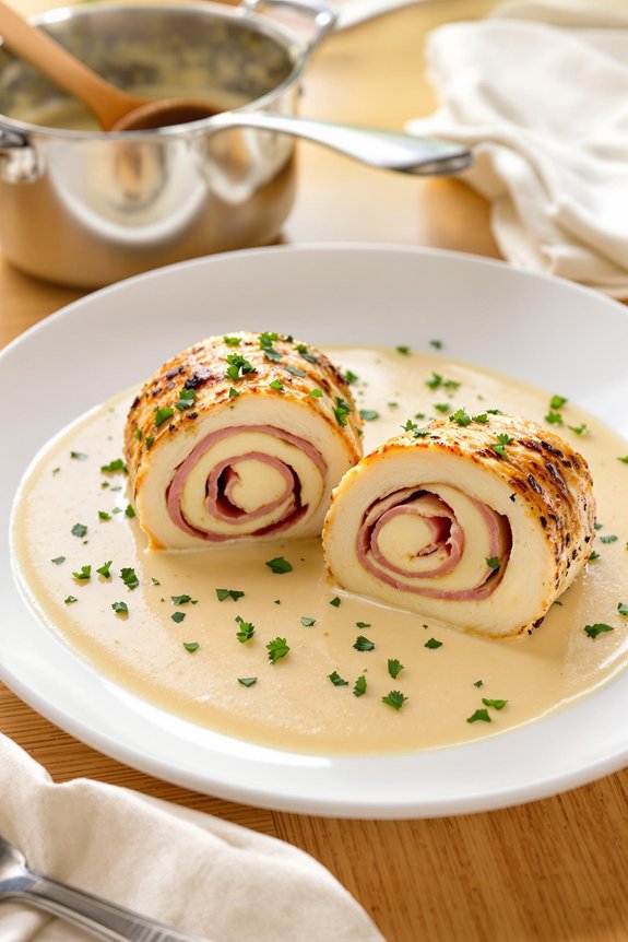 buttery chicken cordon bleu