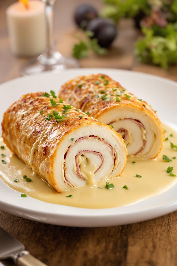 buttery chicken cordon bleu