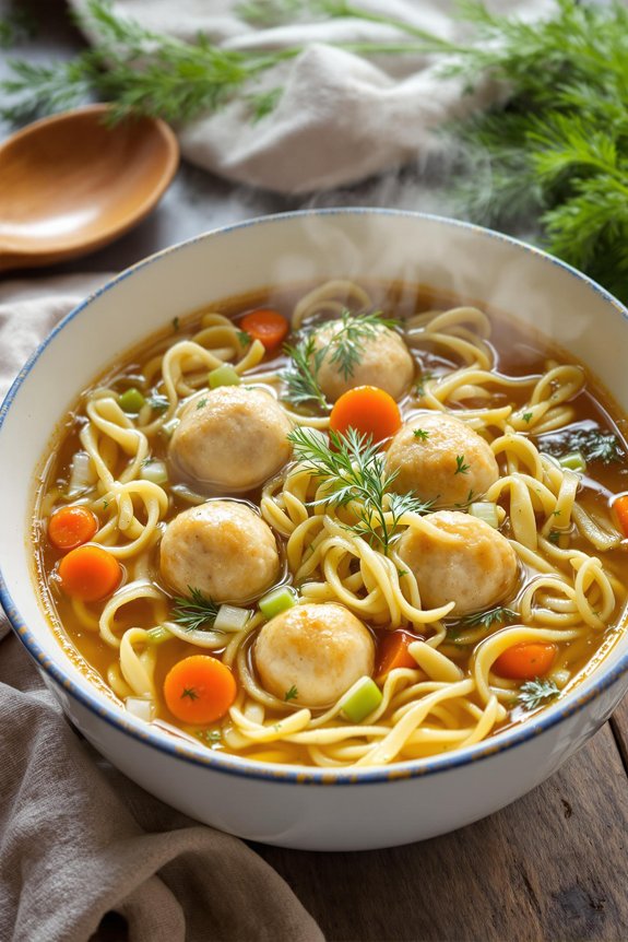 chicken meatball noodle soup