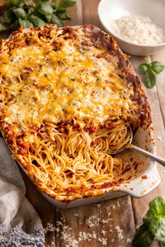 comforting baked spaghetti dish