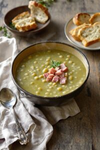 comforting pea and ham soup