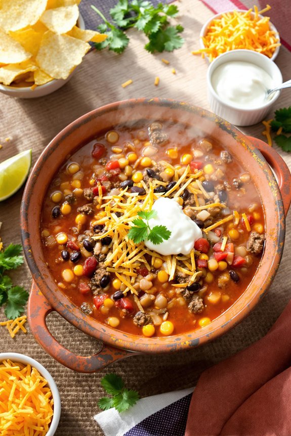 comforting taco soup recipe