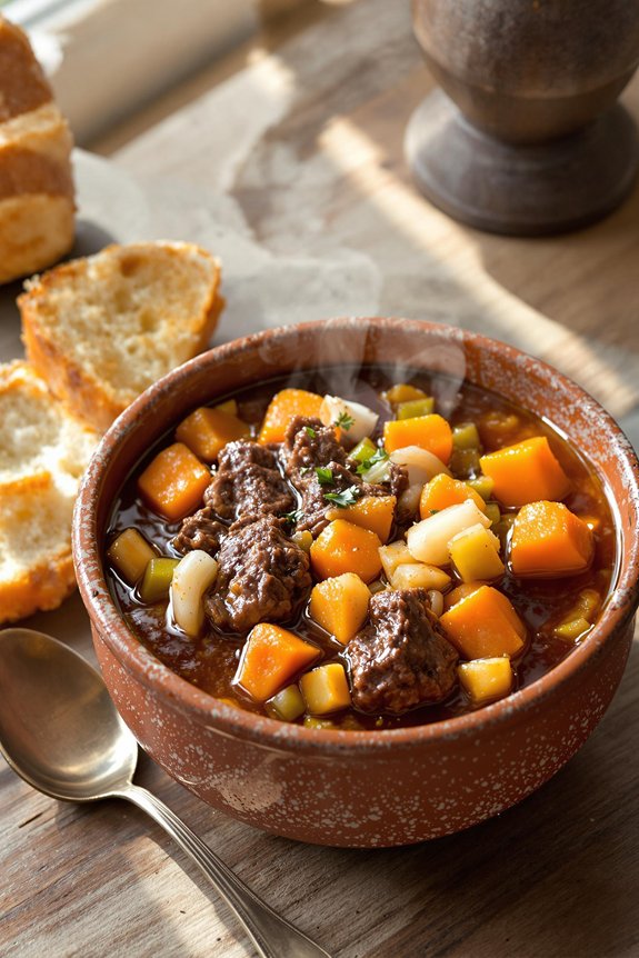 cozy beef stew preparation