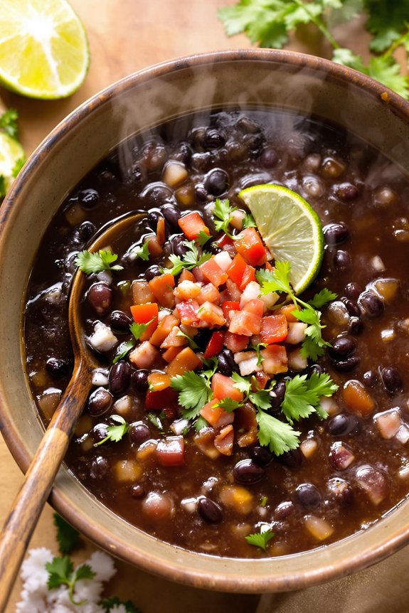 cozy black bean soup recipe