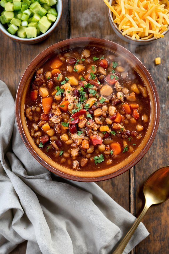 cozy ground turkey chili