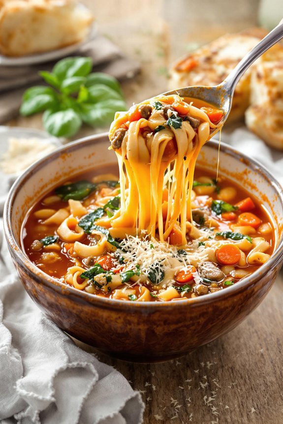 cozy italian lasagna soup