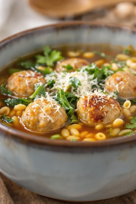 cozy italian meatball soup