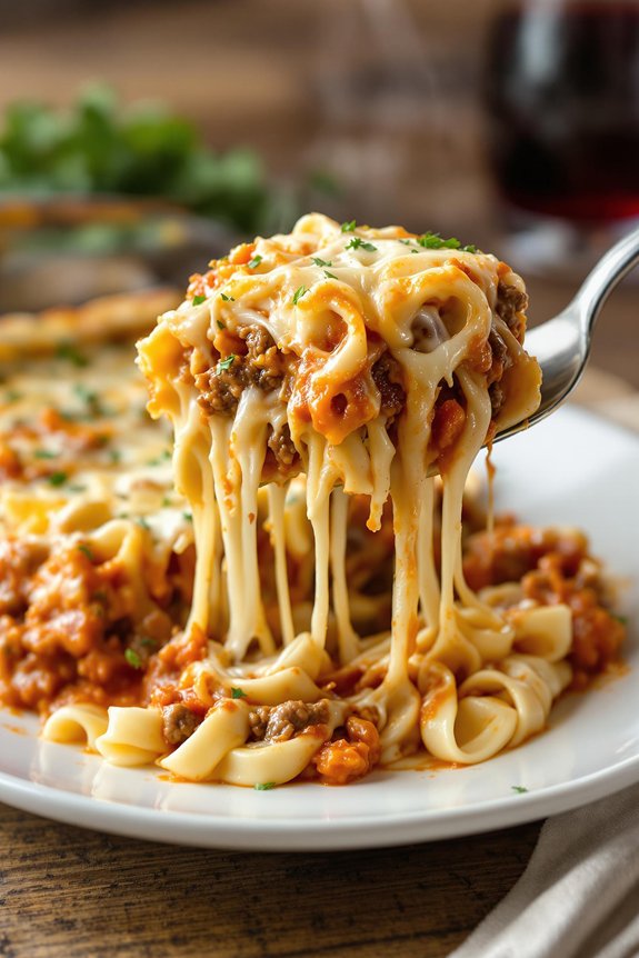 creamy alfredo pasta casserole