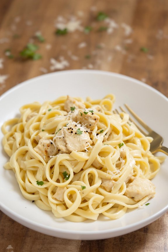 creamy chicken fettuccine alfredo