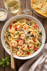 creamy shrimp pasta dish