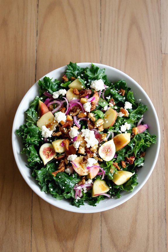 crisp kale salad preparation