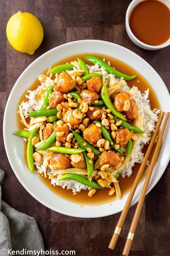 crispy asian cashew chicken