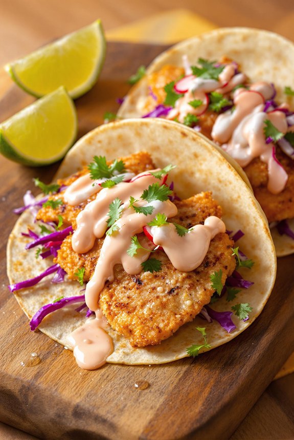 crispy baja style fish tacos