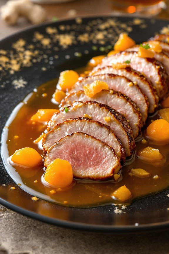 crispy duck with orange sauce