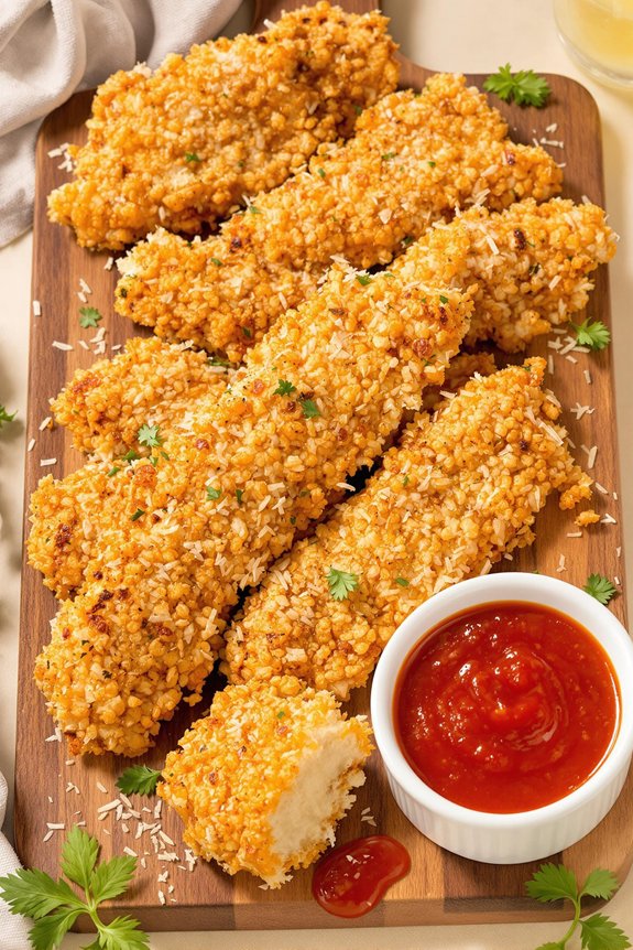 crispy parmesan chicken strips