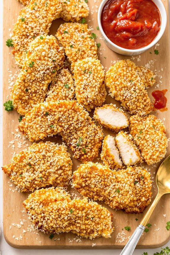 crispy parmesan chicken strips