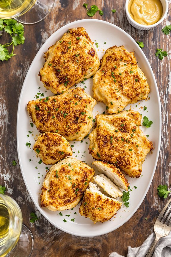 crispy parmesan chicken thighs