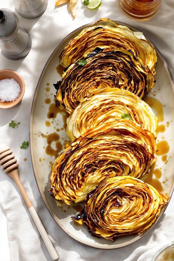 crispy roasted cabbage delight