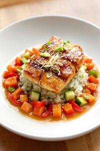 crispy sea bass dish