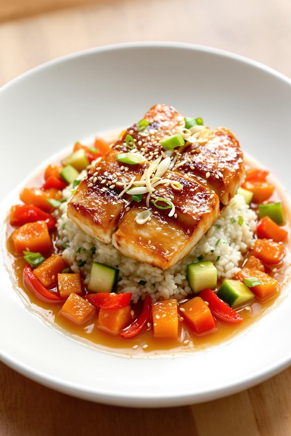 crispy sea bass dish