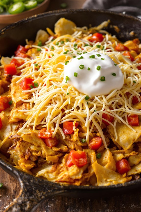 crispy tortilla egg scramble