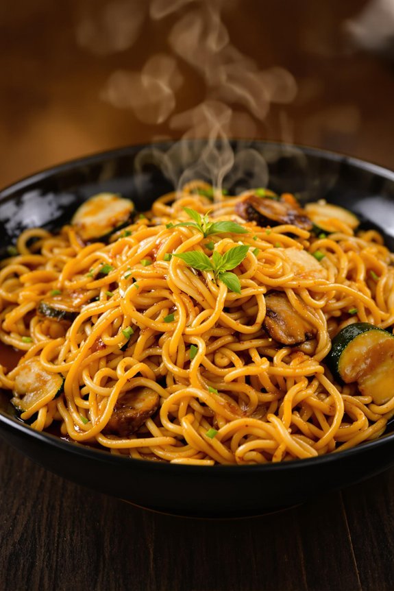 delicious homemade hibachi noodles