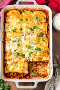 easy cheesy beef enchiladas