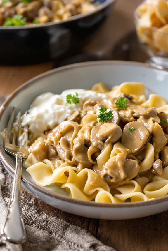 easy ground beef stroganoff