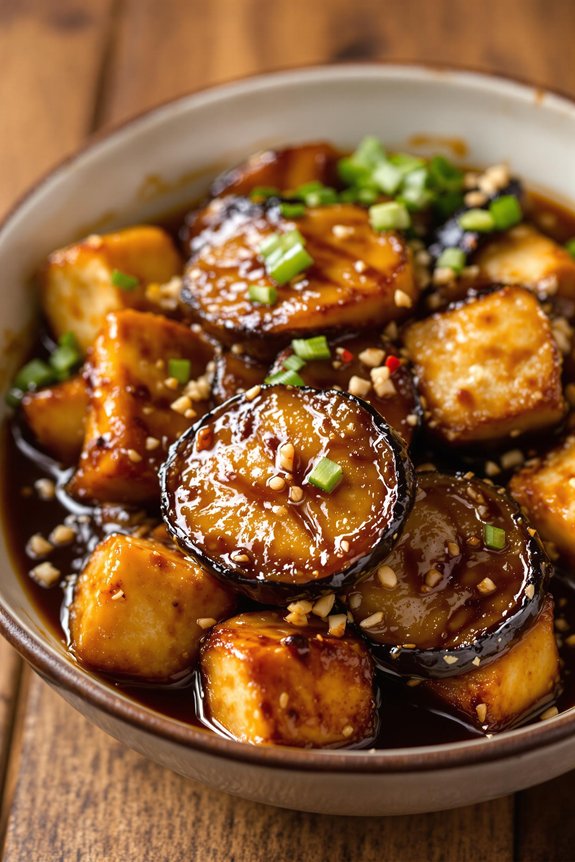eggplant tofu black bean stir fry