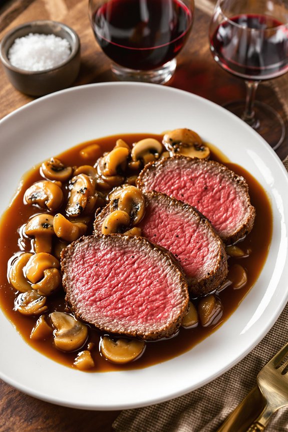 filet mignon with sauce