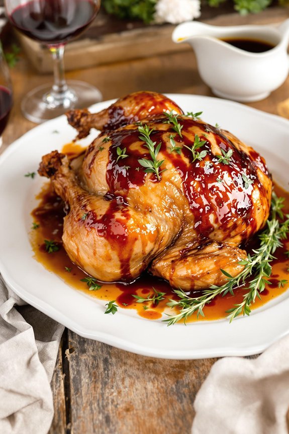 french wine glazed hen recipe