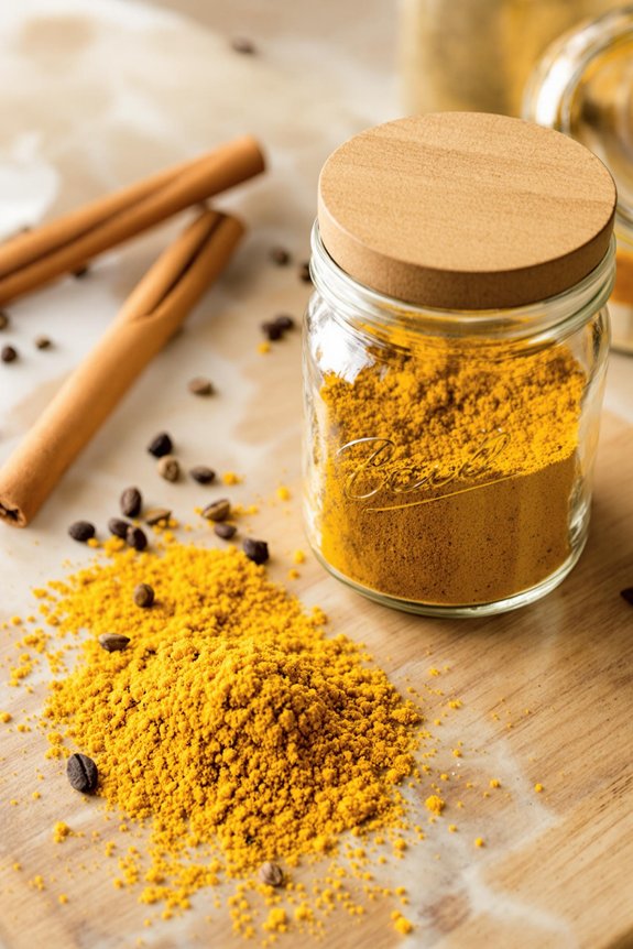 freshly ground aromatic spices