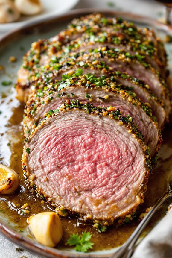 garlic crusted herb lamb recipe
