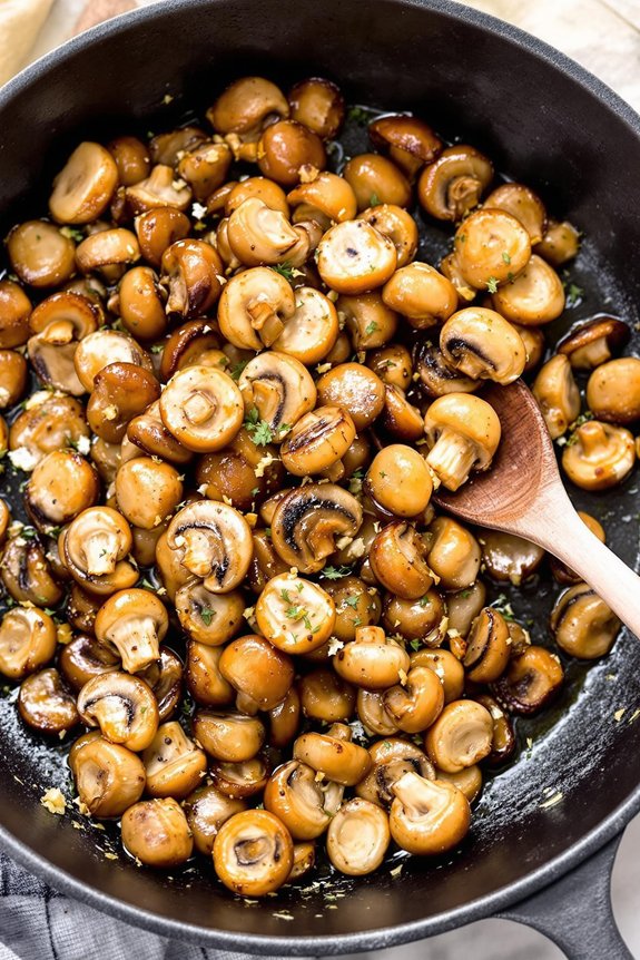 garlic flavored saut ed mushrooms recipe