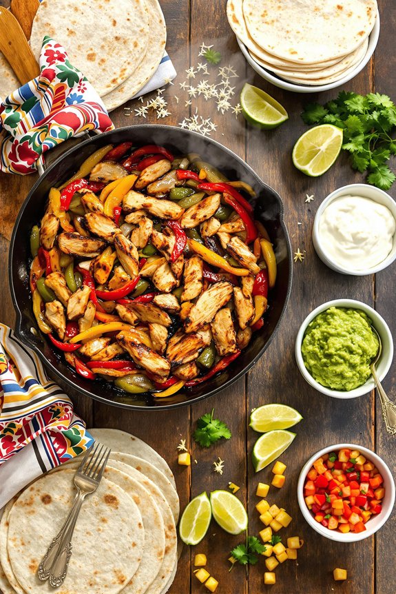 garlic lime chicken fajitas recipe