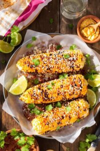 grilled corn mexican delicacy