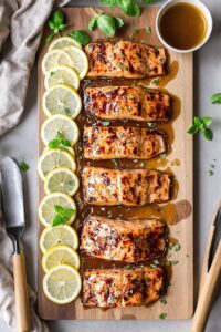 grilled salmon with honey ginger