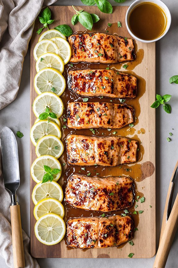 grilled salmon with honey ginger