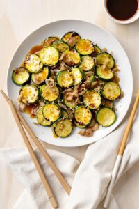grilled zucchini with asian flavors