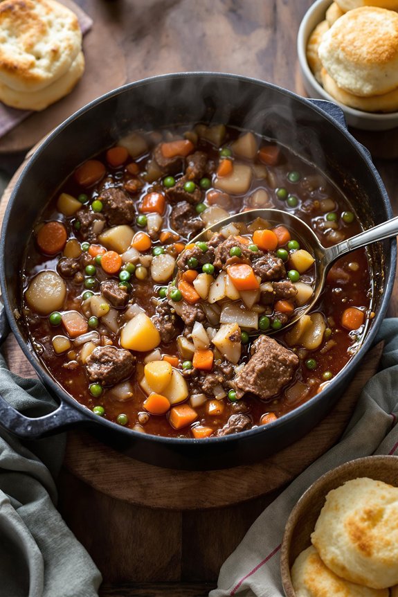 hearty beef stew preparation
