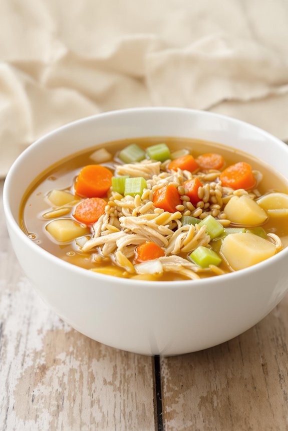 hearty homemade chicken soup