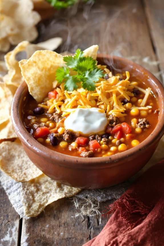 hearty mexican taco soup