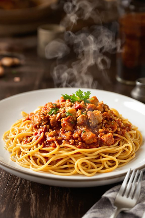 hearty two meat spaghetti recipe