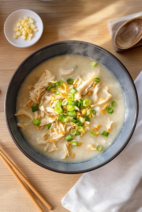 homemade asian rice porridge