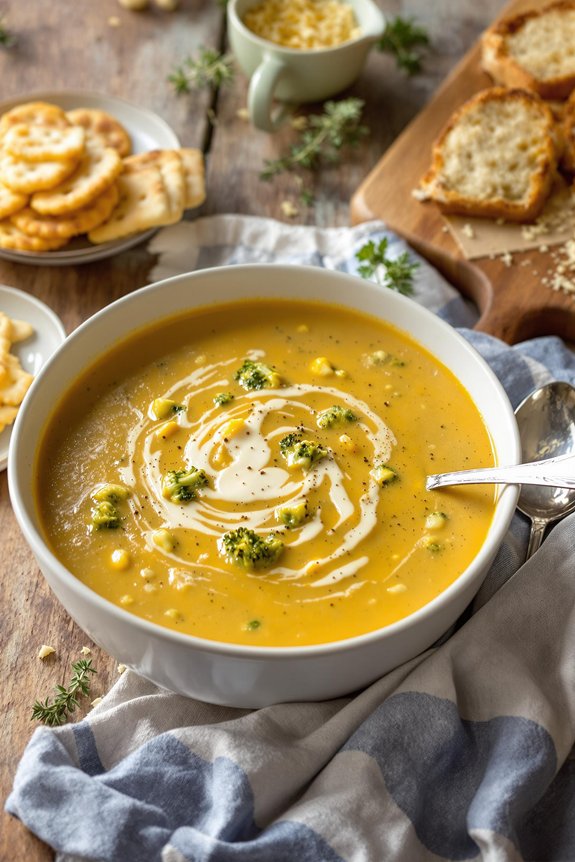 homemade broccoli cheddar soup