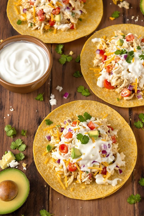 homemade creamy chicken tacos