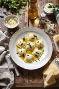 homemade rustic italian ravioli