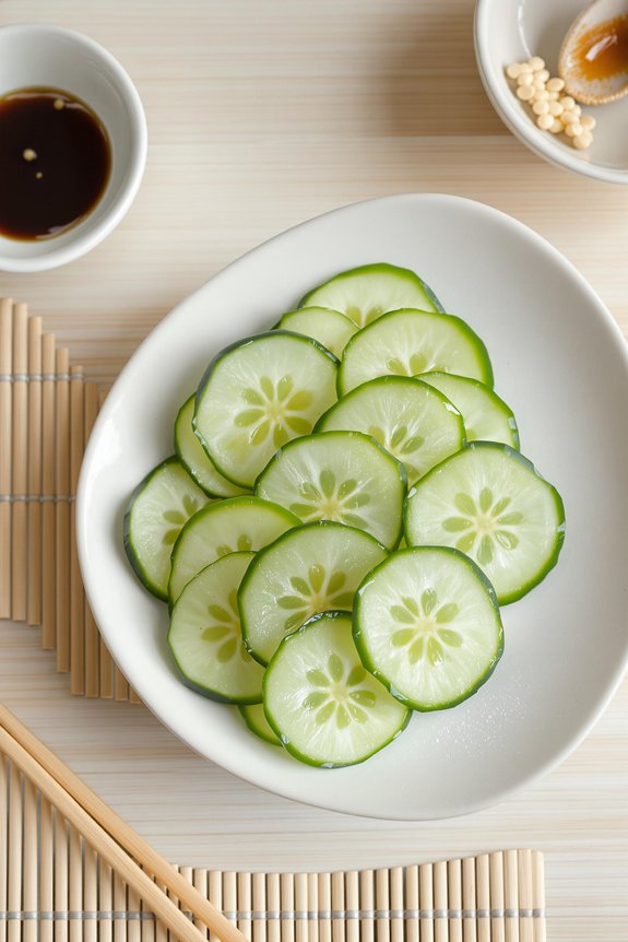 japanese miso cucumber dish