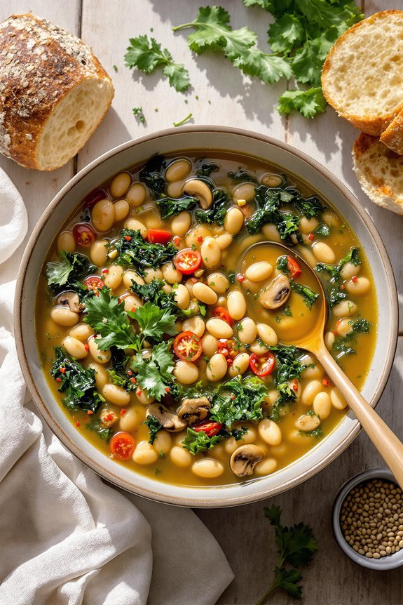 kale and white bean soup